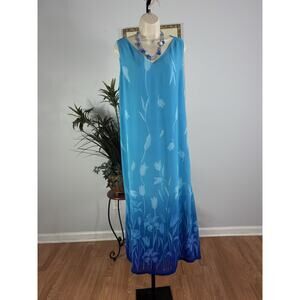 Gabrielle Woman Dress 18 Sleeveless Lined Boho Vacation Preppy V-Neck Pullover